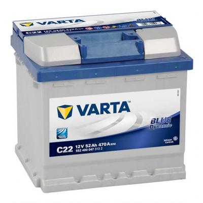 Varta Blue Dynamic C22 5524000473132 akkumultor, 12V 52Ah 470A J+ EU, magas