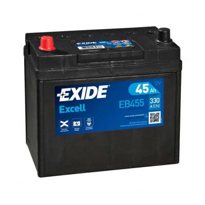 Exide Excell EB455 akkumultor, 12V 45Ah 330A B+, japn