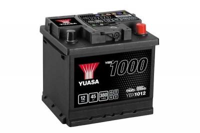 Yuasa Automotive YBX1012 akkumultor, 12V 45Ah 380A J+ EU, magas