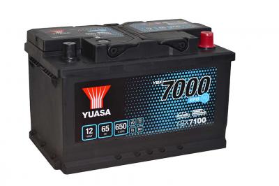 Yuasa EFB Start Stop Plus YBX7100 akkumultor, 12V 65Ah 650A J+ EU, alacsony