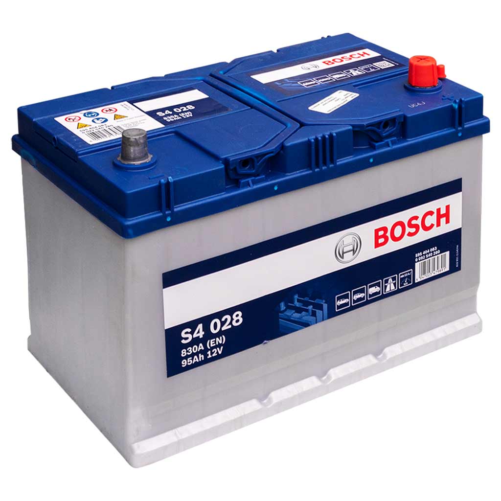BOSCH S4 Batterie 0 092 S40 280 12V 95Ah 830A B01 Bleiakkumulator S4 028, 12V  95Ah 830A