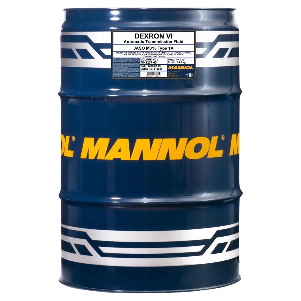 Mannol 8207 Dexron VI automatavlt-olaj, piros 60lit.