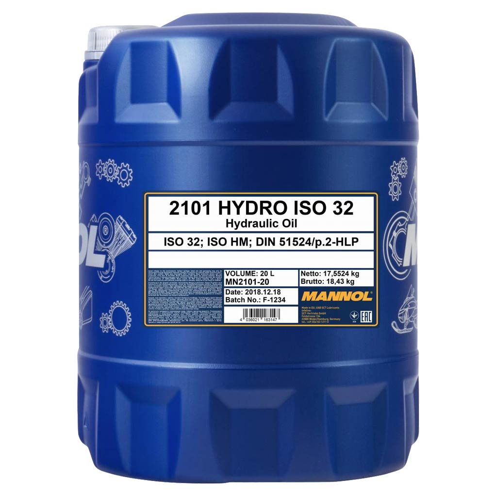 Mannol 2101-20 Hydro ISO 32, ISO HM, DIN HLP hidraulikaolaj, 20 liter