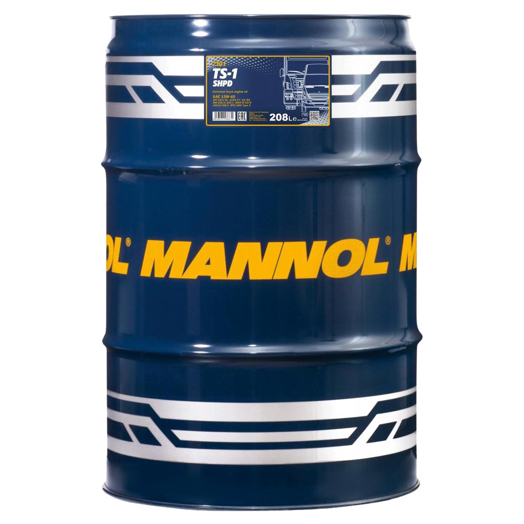 Mannol 7101 Truck Special TS-1 SHPD 15W-40 (15W40) motorolaj, 208liter