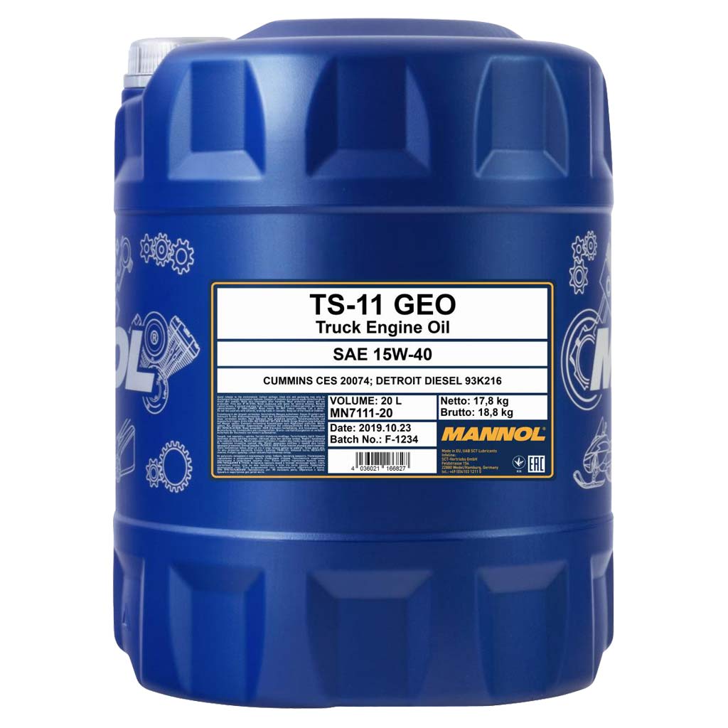 Mannol 7111-20 Truck Special SHPD Geo TS-11 15W-40 (15W40) 20 liter