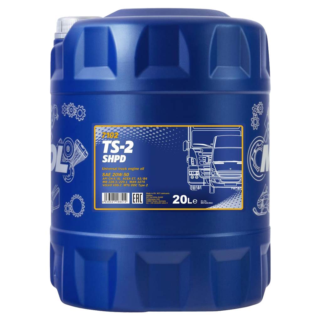 Mannol 7102 Truck Special TS-2 SHPD 20W-50 (20W50) motorolaj, 20liter