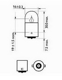 SCT Germany 202051 12V 5W R5W BA15s izz, Long Life