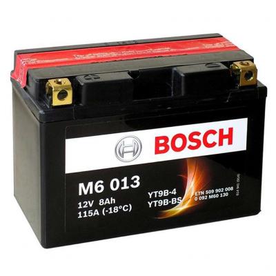 Bosch M6 AGM 0092M60130 motor akkumultor, YT9B-4, YT9B-BS, 12V 8AH 115A, B+ BOSCH