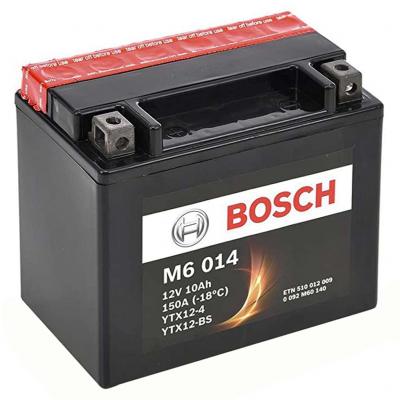 Bosch M6 AGM 0092M60140 motorakkumultor, YTX12-4, YTX12-BS, 12V, 10AH,  150A, B+