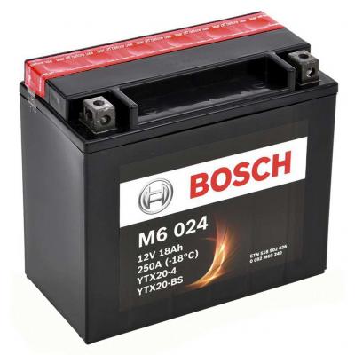 Bosch M6 AGM 0092M60240 motorakkumultor, YTX20-4, YTX20-BS, 12V 18AH 250A, B+ BOSCH