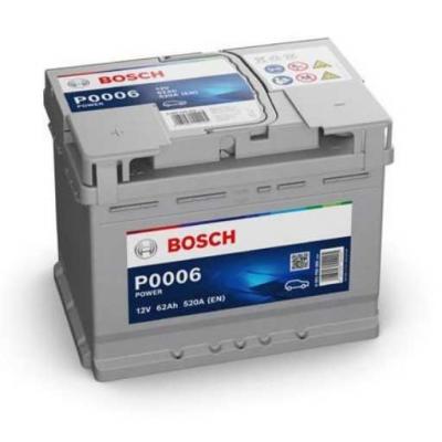 Bosch Power Line P0006 0092P00060 akkumultor, 12V 62Ah 520A B+ EU, magas BOSCH