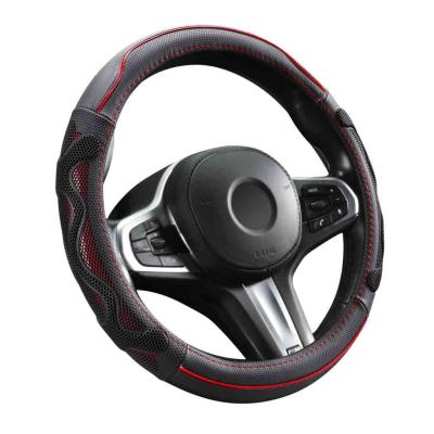 Genuine Leather Val�di b�r korm�nyv�d� 38cm, fekete-piros DW-5002R AUTOLIFE