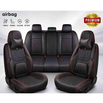 15 r�szes Pr�mium Magas min�s�g� M�b�r �l�shuzat szett nyakp�rn�kkal - L�gzs�kos - Oszthat� - Fekete/Piros sz�nben AUTOLIFE