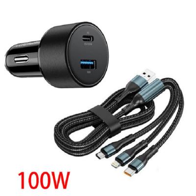 Gyors tlt USB/USB-C + 3 az 1-ben tlt klnbz tltfejekkel - 5A 100W 12-24V AUTOLIFE