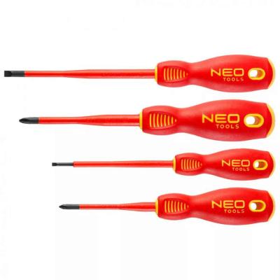Csavarh�z� k�szlet 1000v, szigetelt, 4db, v�kony�tott sz�rral NEO TOOLS (NEOTOOLS)
