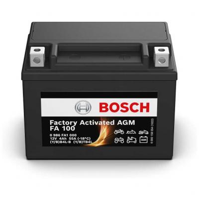 Bosch FA100 (YB4L-B, M4 F17) gyrilag aktivlt AGM motorakkumultor, 12V 4Ah 50A