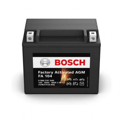Bosch FA104(M6 014, YTX12-4, YTX12-BS) gyrilag aktivlt AGM motorakkumultor, 12V 10Ah 150A