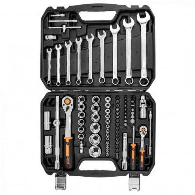 Dug�kulcsk�szlet + bitk�szlet 110db, 1/4", 1/2", CrV NEO TOOLS (NEOTOOLS)