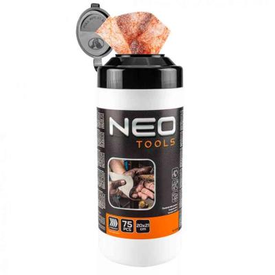 K�z-�s fel�lettiszt�t� csiszol�kend�, 75 lap, ragaszt�, gyanta,szilikon,lakk, fest�k, poliuret�n hab �s polimer NEO TOOLS (NEOTOOLS)