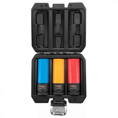 Dug�kulcsk�szlet alufelnihez, v�konyfal�, 1/2", 3db (17mm, 19mm, 21mm), Cr-Mo NEO TOOLS (NEOTOOLS)