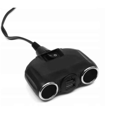 2-es Szivargy�jt� eloszt� + 2 USB  - 12/24V AUTOLIFE