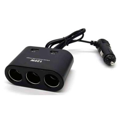13245 Szivargy�jt� eloszt� 3-as + 2 USB aljzat 12/24V - MAX 120W AUTOLIFE