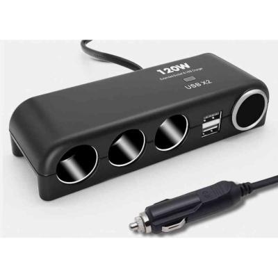 13283 Szivargy�jt� eloszt� 3-as + 2 USB aljzat +  �ngy�jt� aljzat 12/24V - MAX 120W AUTOLIFE