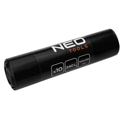 Szemeteszs�k, 240l, 120x150cm, 45mic, fekete, 10db NEO TOOLS (NEOTOOLS)