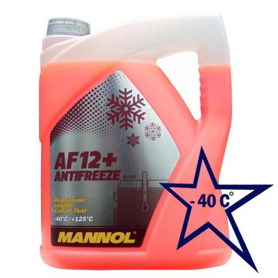 Mannol 4012-5 - AF12+ Coolant fagyll, kszre kevert, piros, 5lit. -40C
