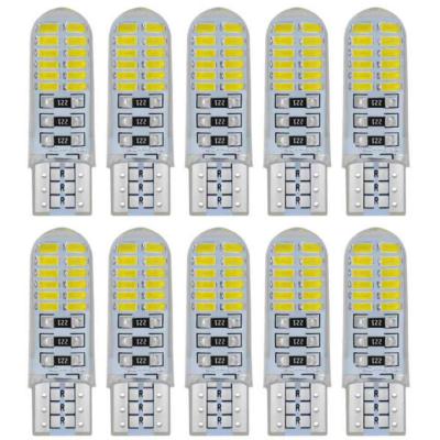 SMD-T10-3024SMD 10db-os SZILIKON - feh�r - 12V CANBUS