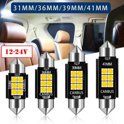 SMD-ROOF-3030-31-2 - 2db-os 31MM-3030-6SMD Szofita - CANBUS - 12-24V H�t�bord�kkal AUTOLIFE
