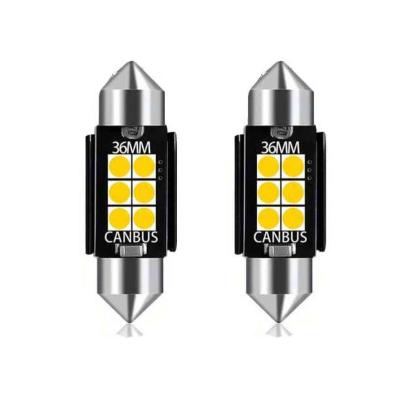 SMD-ROOF-3030-36-2 - 2db-os 36MM-3030-6SMD Szofita - CANBUS - 12-24V H�t�bord�kkal AUTOLIFE