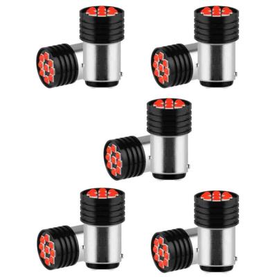 5 X Villog  SMD-1157-9SMD 21/5W - piros -STROBE- 12V AUTOLIFE