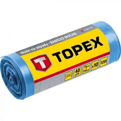 Szemetessz�k 120 l, k�k, 10 db, nagyon er�s, m�retek:70x110 cm, vastags�g: 40 mic, LDPE f�lia TOPEX
