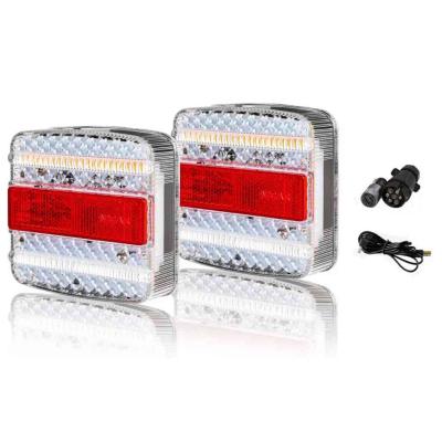 E-jeles LED ut�nfut� h�ts� l�mpa szett - 7 p�lus� csatlakoz�val, komplett vil�g�t�s 12/24V AUTOLIFE