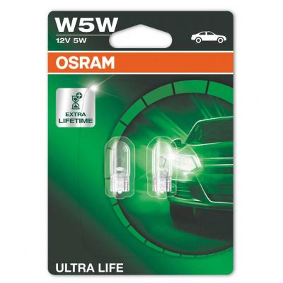 Osram 2825ULT-02B 12V 5W W5W W2.1x9.5d Ultra Life izz, 2db AMS-OSRAM (AMSOSRAM)
