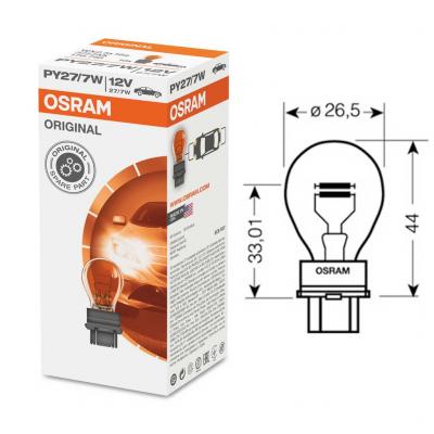 Osram 3757AK 12V 27/7W P27/7W W2.5x16q narancs izz