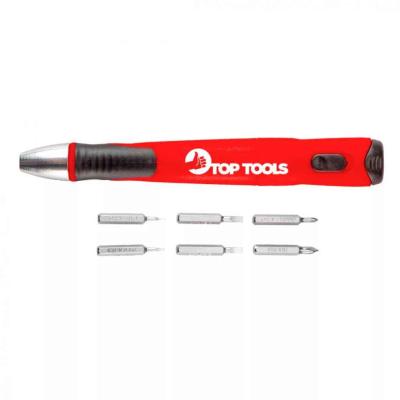Bitfejes m�szer�sz, prec�zi�s csavarh�z� k�szlet 7az1-ben TOP TOOLS (TOPTOOLS)