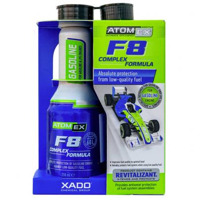 Xado 40313 Atomex F8 Complex Formula zemanyag-adalk benzines motorokhoz, 250ml XADO