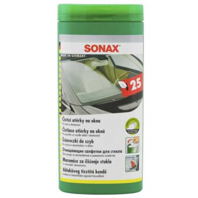 SONAX 412000 Glass Cleaning Wipes, ablakveg tisztt kend, 25 db