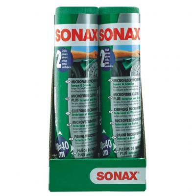 SONAX 416541 Microfibre Cloth Plus, mikroszlas kend bels- s vegtiszttsra, 2 db SONAX