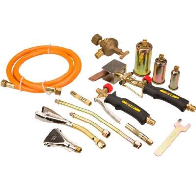 G�zforraszt�, perzsel�, g�z�g� k�szlet, 7 �g�fej + t�ml� 3m + nyom�sszab�lyz�, f�m kofferben TOPEX