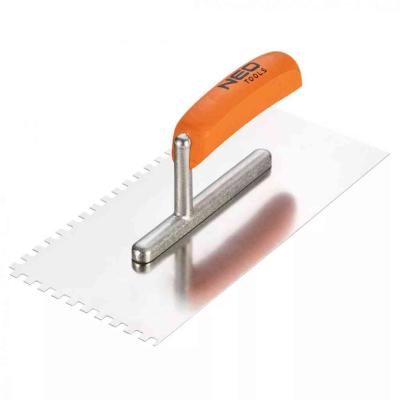 Ac�l sim�t�, fogazott, rozsdamentes, 270x128mm, 6x6x6mm, fa markolat NEO TOOLS (NEOTOOLS)