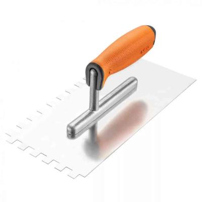 Ac�l sim�t�, fogazott, rozsdamentes, 270x128mm, 10x10x10mm, k�tkomponens� markolat NEO TOOLS (NEOTOOLS)
