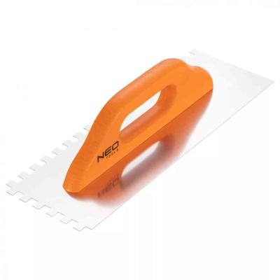 Ac�l sim�t�, fogazott, rozsdamentes, 380x128mm, 10x10x10mm, fa markolat NEO TOOLS (NEOTOOLS)