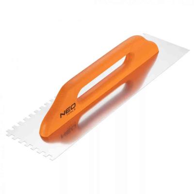 Ac�l sim�t�, fogazott, rozsdamentes, 480x128mm, 8x8x8mm, fa markolat NEO TOOLS (NEOTOOLS)