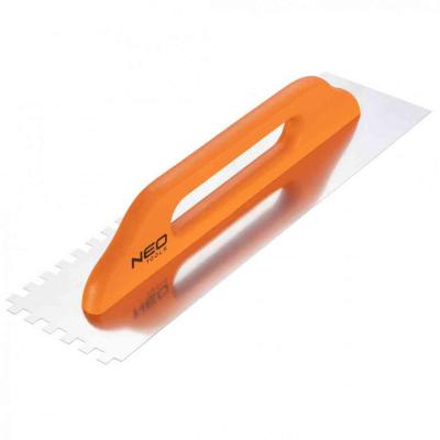 Ac�l sim�t�, fogazott, rozsdamentes, 480x128mm, 10x10x10mm, fa markolat NEO TOOLS (NEOTOOLS)