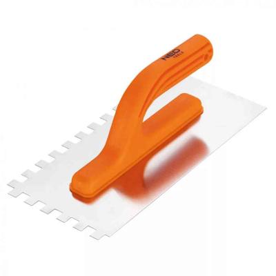 Ac�l sim�t�, fogazott, rozsdamentes, 270x125mm, 10x10x10mm, m�anyag markolat NEO TOOLS (NEOTOOLS)