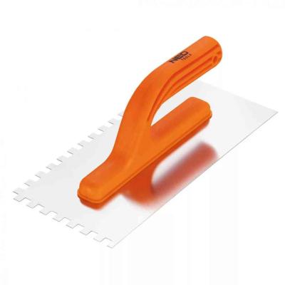 Ac�l sim�t�, fogazott, rozsdamentes, 270x125mm, 8x8x8mm, m�anyag markolat NEO TOOLS (NEOTOOLS)
