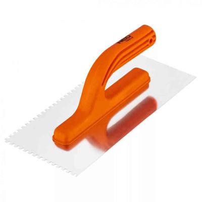 Ac�l sim�t�, fogazott, rozsdamentes, 270x125mm, 4x4x4mm, m�anyag markolat NEO TOOLS (NEOTOOLS)